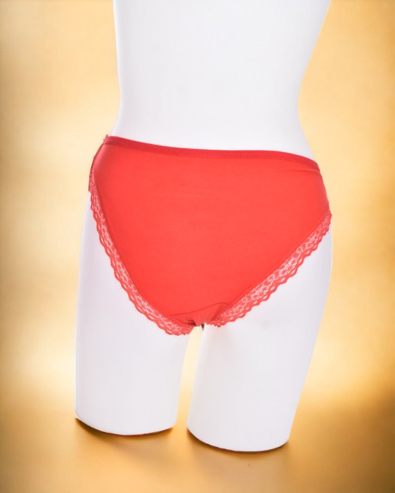 Red Lace Patterned Panty - StylePhase SA