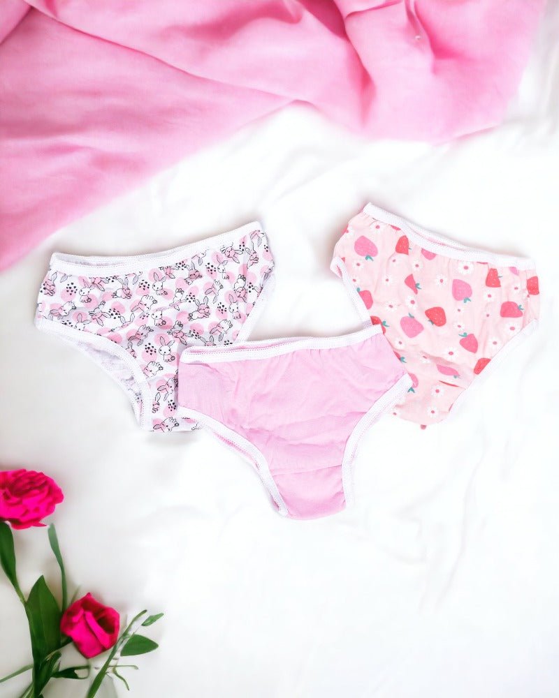 Strawberry Printed Pink 3 Pack Panty - StylePhase SA