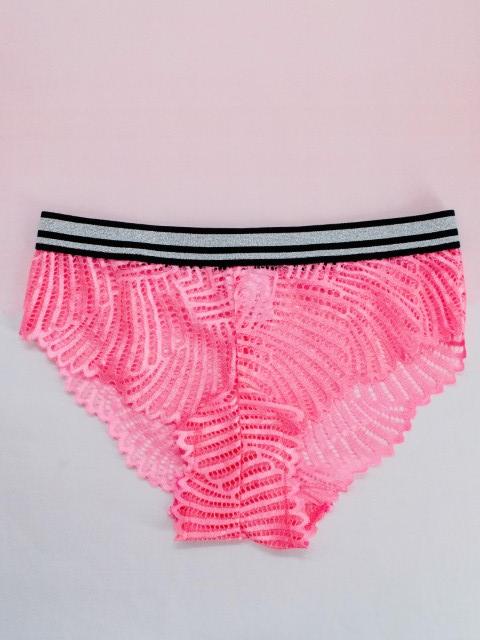Stripe Trim Lace Panty In Pink - StylePhase SA