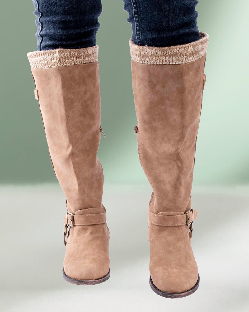 Taupe Talisa Fur Boots - StylePhase SA
