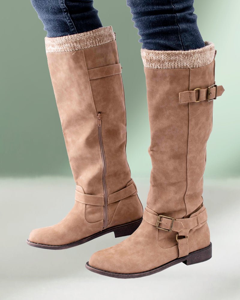 Taupe Talisa Fur Boots - StylePhase SA