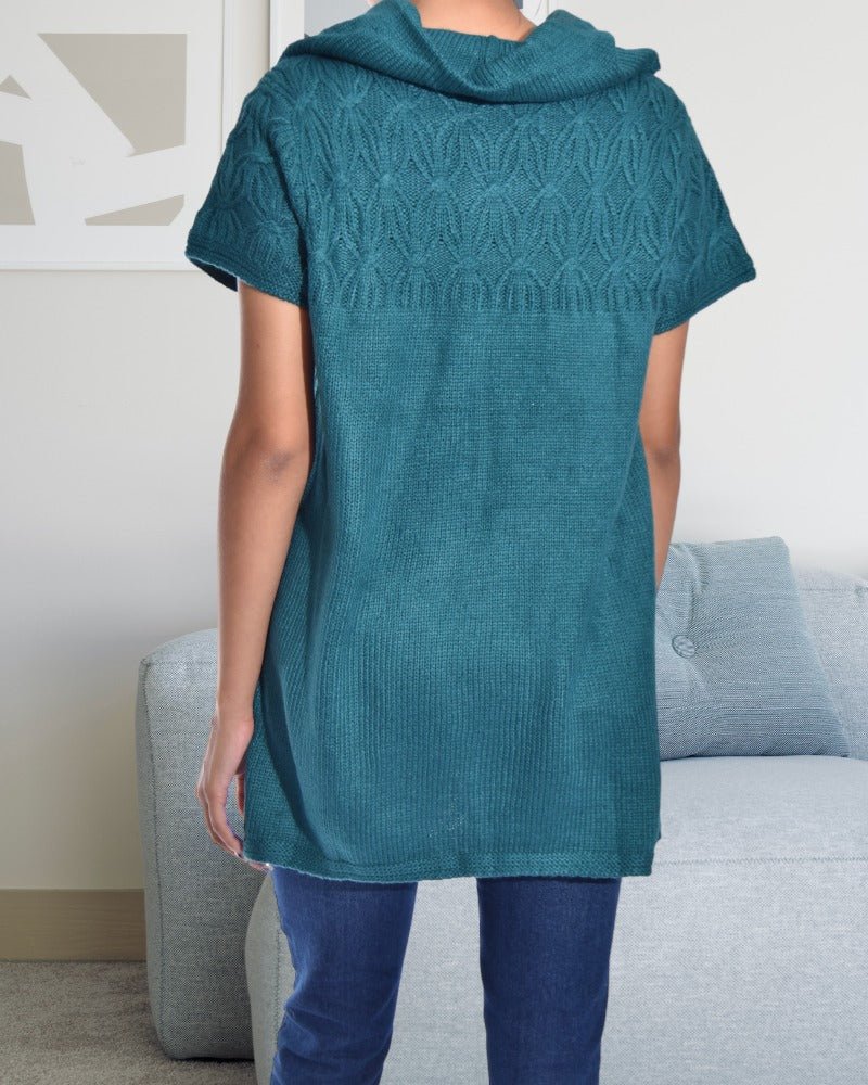 Teal Cowl Neck Jersey Top - StylePhase SA