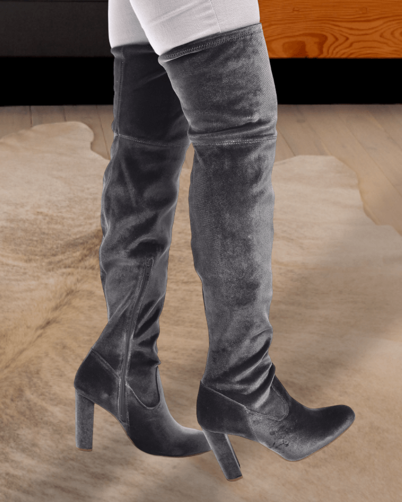 Tibbie Long Grey Boots - StylePhase SA