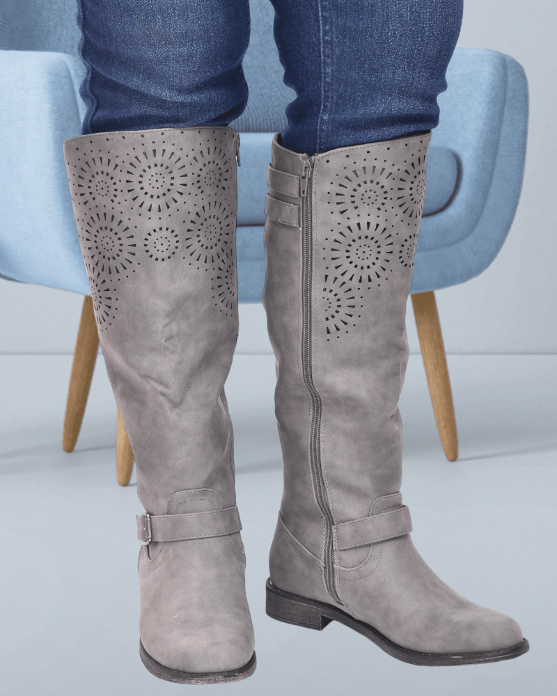 Varela Grey Boots - StylePhase SA