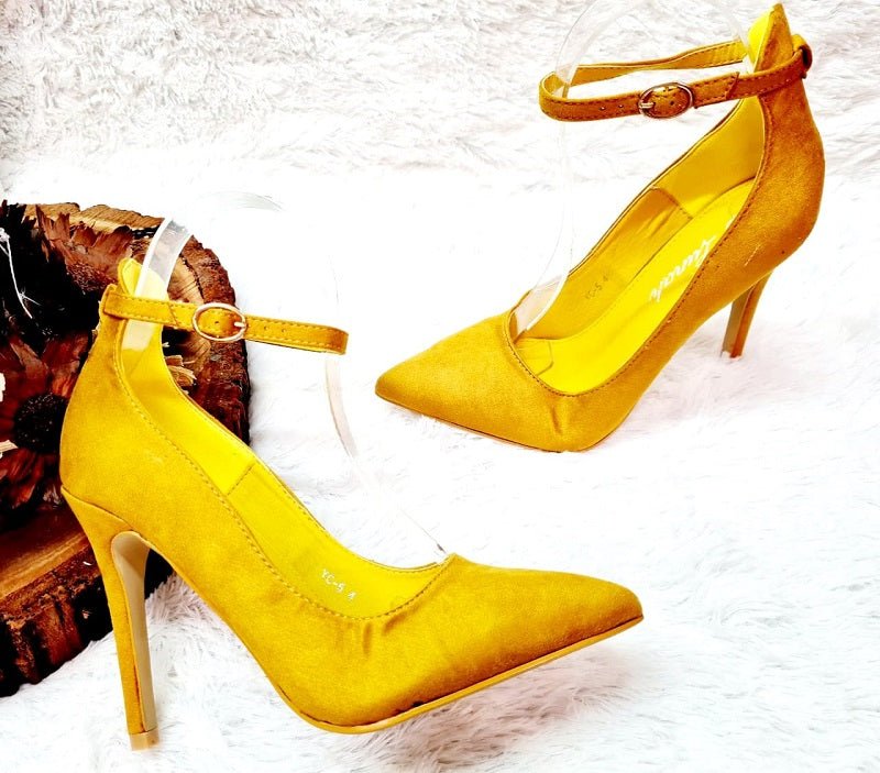 Yellow Buckle Heel - StylePhase SA