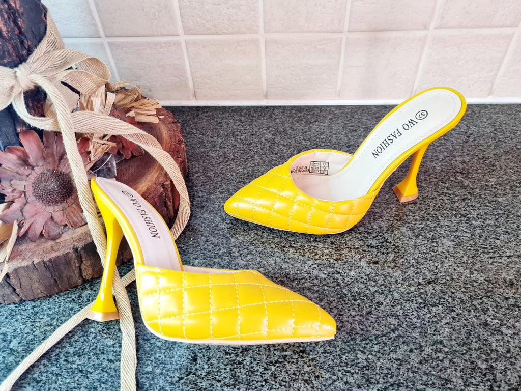 Yellow Spoon Heel Slip On - StylePhase SA